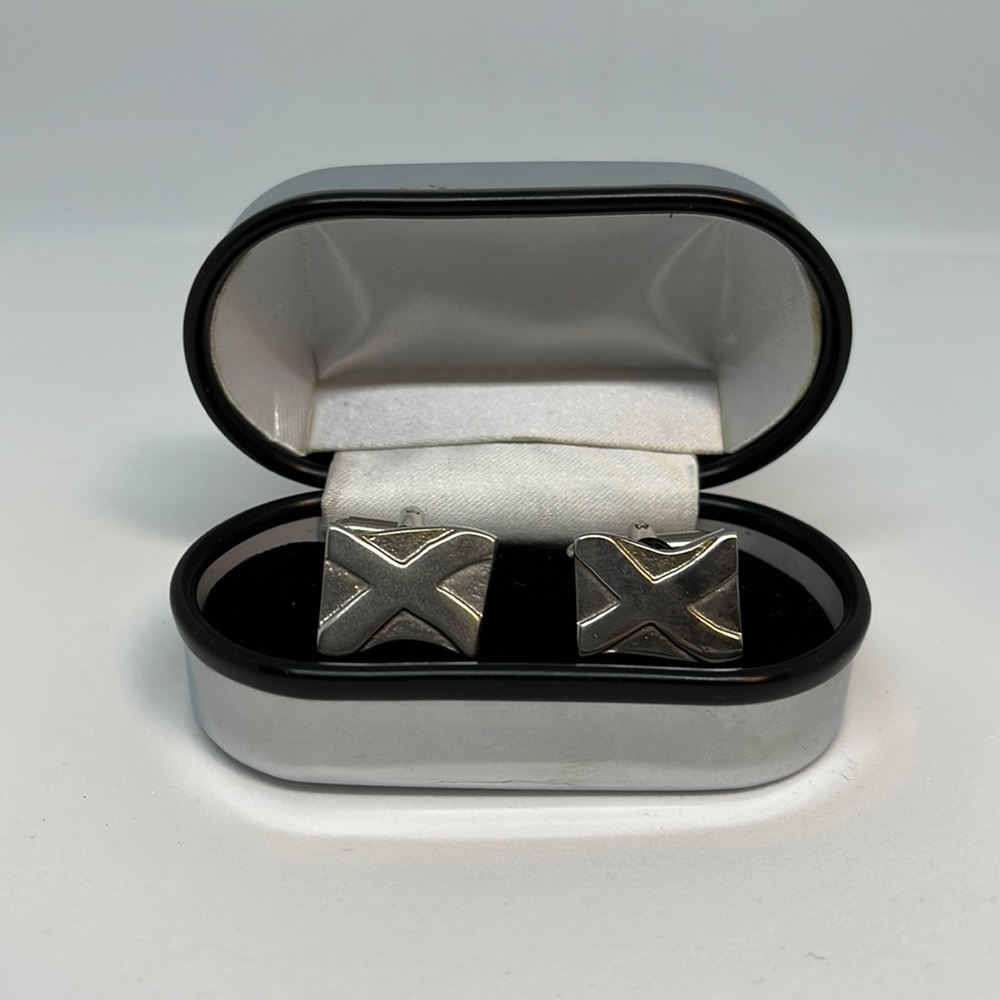 Cuff Links Pewtermill Crafts Scotland with Box EUC